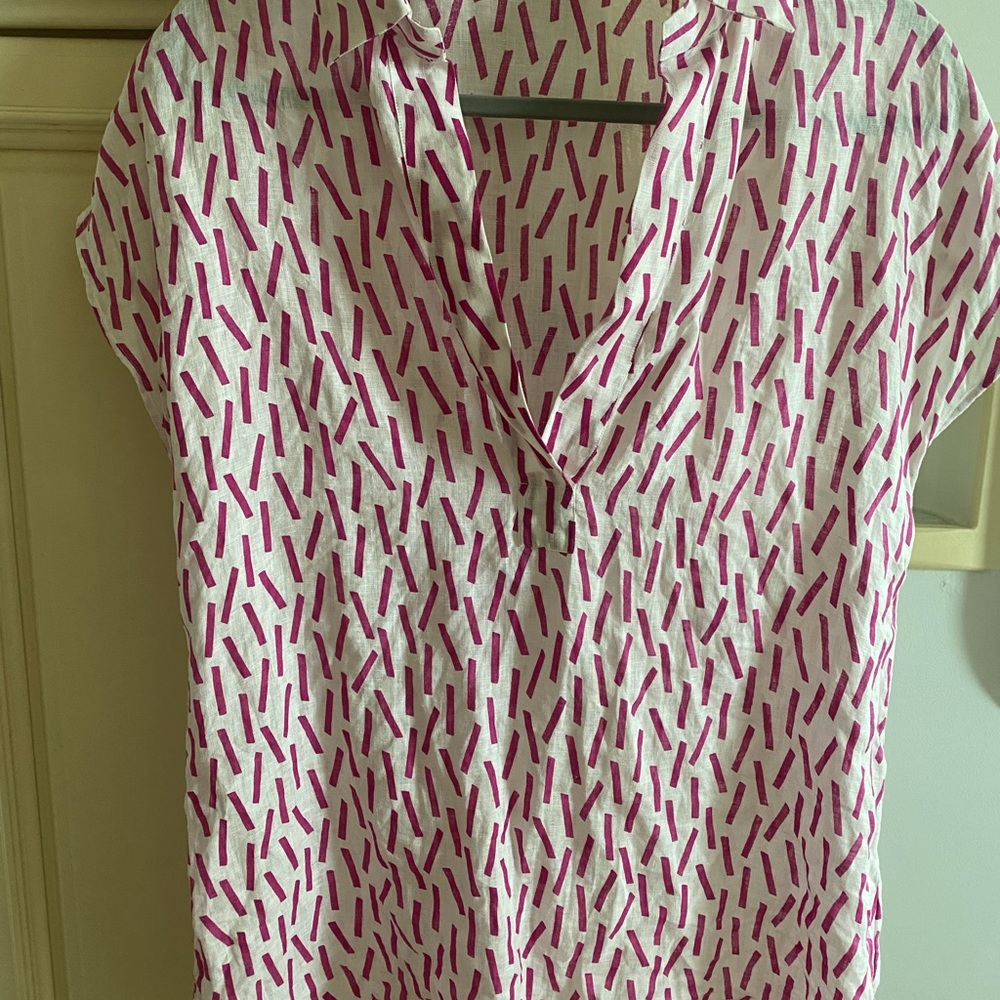 Pink and white sprinkle blouse
